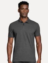 Polo Aramis Masculina Piquet Basic Mono Icon Grafite Mescla