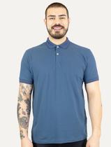 Polo Aramis Masculina Piquet Maquinetada Vegas Azul Índigo
