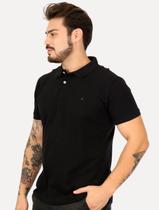 Polo Aramis Masculina Piquet Mercerized Cotton Preta