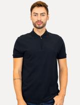 Polo Aramis Masculina Piquet Ziper All Navy Azul Marinho