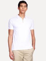 Polo Aramis Masculina Piquet Ziper All White Branca