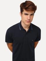 Polo Aramis Piquet Blue Stripes Collar Tipped Azul Marinho Polo Aramis Piquet Blue Stripes Collar Tipped Azul Marinho