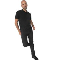 Polo Basica Gola 3 Listras (PA) Preto C/Marinho Aramis