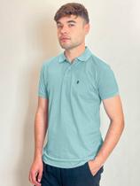 Polo Básica Masculina Com Botões Polo Wear Azul Médio