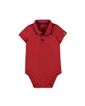 Polo Body Manga Curta Polo Algodão Bebê Menino Vermelho Polo Body Manga Curta Polo Algodão Bebê Menino Vermelho
