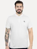 Polo Calvin Klein Jeans Masculina Piquet Regular Light Re Issue Branca