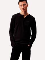 Polo Calvin Klein Masculina Regular Manga Longa Gola Portuguesa Preta Polo Calvin Klein Masculina Regular Manga Longa Gola Portuguesa Preta