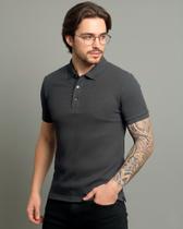 Polo Camiseta Masculina Malha Texturizada Casual Confort 070 Polo Camiseta Masculina Malha Texturizada Casual Confort 070
