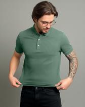 Polo Camiseta Masculina Malha Texturizada Casual Confort 070