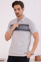 Polo com Bolso Espatulada Textura Linho Dockston - Elegante e Confortável