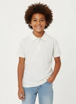 Polo Crepe Manga Curta Juvenil Para Menino - OFF WHITE Polo Crepe Manga Curta Juvenil Para Menino - OFF WHITE