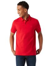 Polo de algodón suave DKNY para hombre con ajuste moderno y secado rápido en rojo