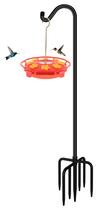 Pólo de alimentação de pássaros Shepherds Hook de 2,34 m com aço base de 7 pinos Pólo de alimentação de pássaros Shepherds Hook de 2,34 m com aço base de 7 pinos