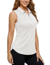 Polo de golfe MAGCOMSEN, blusas sem mangas para mulheres UPF 50+ 2XL Polo de golfe MAGCOMSEN, blusas sem mangas para mulheres UPF 50+ 2XL
