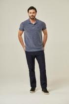 Polo Dimas Slim Flamê Stonado - Indigo Mr.Kitsch