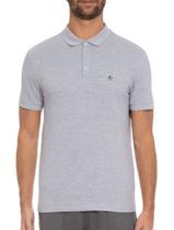 Polo Dudalina Masculina Essentials Extra Cotton Cinza Mescla