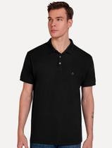 Polo Dudalina Masculina Piquet Army Logo Bordado Preta