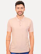 Polo Dudalina Masculina Piquet Logo Bordado Salmão