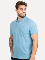 Polo Dudalina Piquet Essentials Cotton Basica Modal Azul Claro