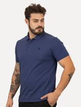 Polo Dudalina Piquet Essentials Cotton Basica Modal Azul Escuro