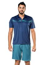 Polo Elite Dry Line Esporte Napoli Infantil - Marinho e Verde