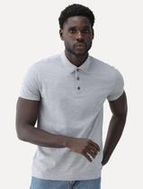 Polo Ellus Masculina Piquet Classic Easa Melange Cinza Mescla