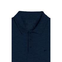 Polo Ellus Piquet Melange e Asa Classic MC Masculina Azul