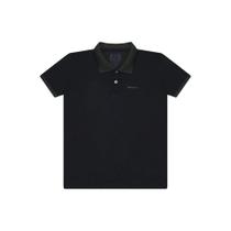 Polo Em Piquet Preto