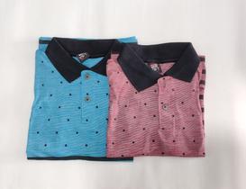 polo estampada meia malha