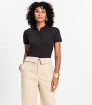 Polo Feminina Piquet Básica Select Preto