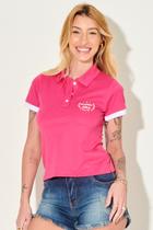 Polo Feminina Piquet Paetê 97 Planet Girls Rosa Escuro