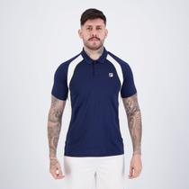 Polo Fila Backspin Short Sleeve Marinho e Branco