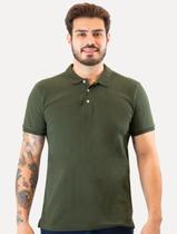 Polo Guess Masculina Piquet Bordado Ombro Verde Militar Polo Guess Masculina Piquet Bordado Ombro Verde Militar