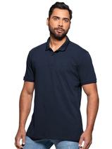 Polo Guess Masculina Piquet Silk Frisos Azul Escuro