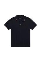 Polo Hangar 33 Malha Piquet Com Bordado Preto Polo Hangar 33 Malha Piquet Com Bordado Preto