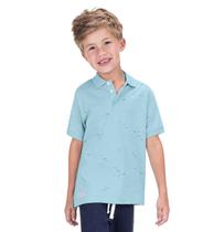 Polo Infantil Em Cotton Trick Nick Azul Polo Infantil Em Cotton Trick Nick Azul