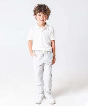 Polo Infantil Manga Curta MR Tam 4 a 10 Off White-92053