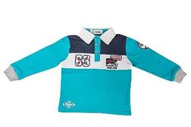 Polo Infantil Menino Manga Longa Beisebol