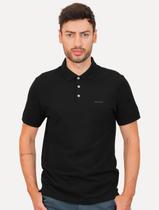 Polo John John Masculina New Simple Light Button Preta