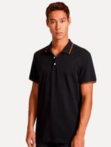 Polo John John Masculina Red Two Lines Preta