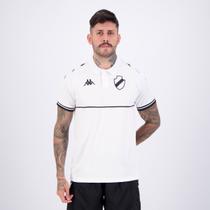 Polo Kappa Vasco Supporter Monochromatic Branco e Preta