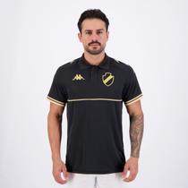 Polo Kappa Vasco Supporter Monochromatic Preta e Dourada Polo Kappa Vasco Supporter Monochromatic Preta e Dourada