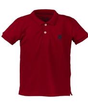 blusa polo vermelha infantil
