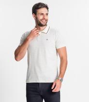 Polo Listrada Masculina Diametro Bege