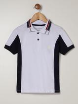 Polo Malha Manga Curta Infantil Para Menino - BRANCO Polo Malha Manga Curta Infantil Para Menino - BRANCO