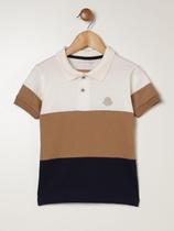 Polo Malha Manga Curta Infantil Para Menino- OFF WHITE Polo Malha Manga Curta Infantil Para Menino- OFF WHITE