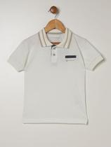 Polo Malha Manga Curta Infantil Para Menino - OFF WHITE Polo Malha Manga Curta Infantil Para Menino - OFF WHITE