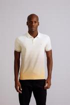 Polo Malha Slim Fit - Marrom Caramelo / Creme