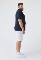 Polo Manga Curta Comfort Malha Básica - Azul Marinho
