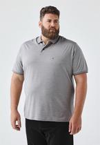 Polo Manga Curta Comfort Pima - Rose / Cinza Grafite